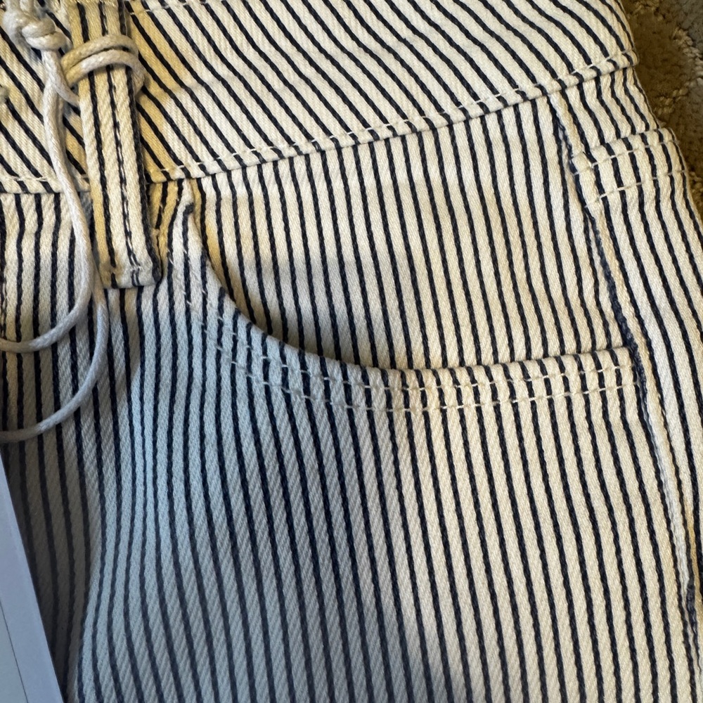 NWT Just black denim striped cropped jean - Picture 5 of 9